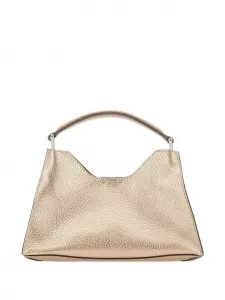 Сумка-тоут Aurora из тисненой кожи трапециевидной формы GIANNI CHIARINI, золотой