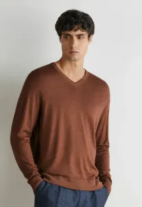 Ультратонкий джемпер с v-образным вырезом Falconeri, Brown