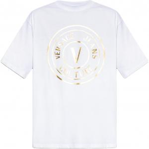 Футболка с принтом логотипа VERSACE JEANS COUTURE, белый