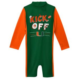 Гидрокостюм Miami Hurricanes Wave Runner Outerstuff, зеленый/оранжевый