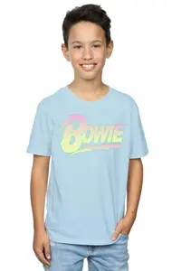 Футболка с неоновым логотипом David Bowie, синий