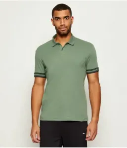 Поло Зона slim fit Boss Green, зеленый