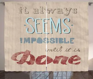 Мотивирующая деревенская штора ABAKUHAUS, Мудрость и настойчивость, для спальни, присборенная штора с петлями и крючками, 280 x 175 см, цвет: сине-рубиновый, бледно-коричневый Abakuhaus