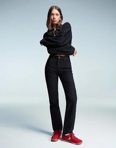 Джинсы Bershka Straight fit черного цвета