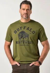 Футболка с коротким рукавом и принтом на груди Jp1880, Dark Khaki