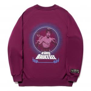 Спортивная толстовка Li-Ning x Bruce Lee Graphic Sweatshirt 'Purple' AWDTC75-1, фиолетовый