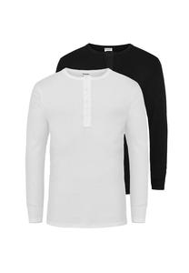 Рубашка с длинным рукавом 2 шт. в упаковке базовая Resteröds, черный