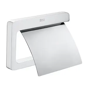 Держатель для туалетной бумаги Tempo Roca с крышкой, хром