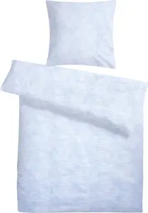 Постельное белье из сирсакера 135x200, светло-голубое, летнее, постельное белье, пододеяльник "Облако" 135 x 200, не требует глажки Carpe Sonno