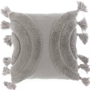 Декоративная подушка Unique Living Brody, серый - текстиль - 45 x 8 x 45 см
