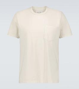 Классическая хлопковая футболка с карманом Les Tien, слоновая кость