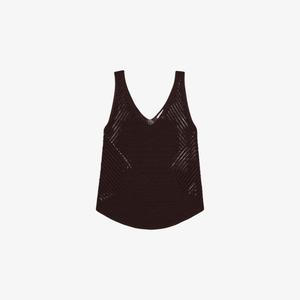 Топ Reiss Helena с V-образным вырезом, коричневый