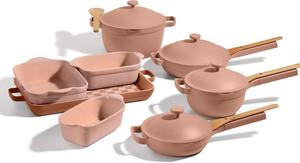 Набор посуды для приготовления Our Place Ultimate Cookware c нетоксичным антипригарным покрытием, 18 предметов, розовый