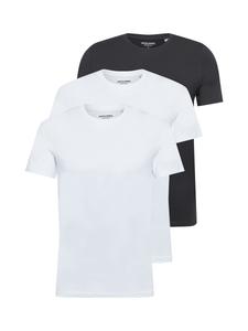 Футболка JACK & JONES, черный/белый