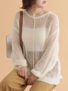 Прозрачная трикотажная ткань с эффектом мохера