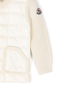 Moncler Enfant дутый кардиган на молнии, белый