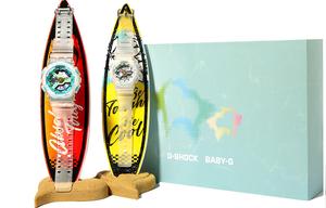 Часы CASIO унисекс G-SHOCK и BABY-G, Полупрозрачный белый