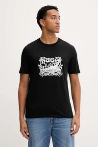 Хлопковая футболка Hugo, черный