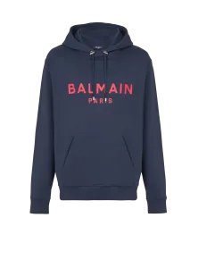 Толстовка с принтом Balmain Paris, белый/серый/темно-синий/черный