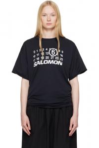 Черная бесшовная спортивная футболка Salomon Edition MM6 Maison Margiela