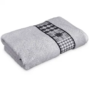 Полотенце Möve для рук Fjord с красивым однотонным клетчатым узором Möve For Frottana, серебристый