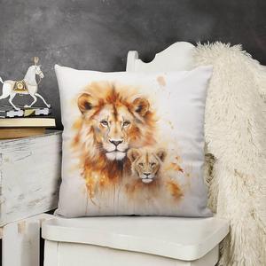 HighonHi Декоративная бархатная наволочка Львица и детеныш