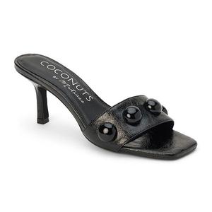 Босоножки на каблуке Coconuts by Theo с открытым носком и декоративной строчкой Matisse, Black