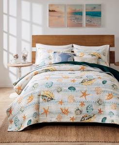 Двусторонний комплект постельного белья Kona Coastal Paradise, 3 предмета, размер Full/Queen Greenland Home Fashions, Ocean