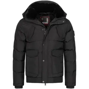 Зимняя куртка Alessandro Salvarini "ASLeonio" с теплым плюшевым мехом и съемным капюшоном, черный