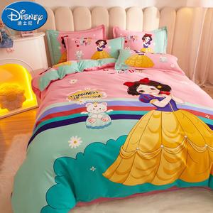 Disney Комплект постельного белья 1,2 м, 3 предмета, пододеяльник 150x200 см, снежно-белый, плотный хлопок