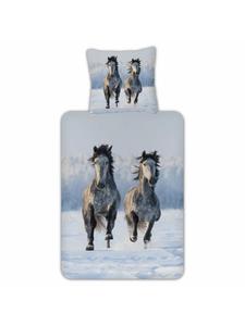 Постельное белье Snow Horse серого цвета ESPiCO, 135x200 см (80x80 см)