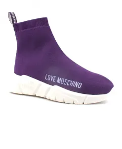 Кроссовки с эластичными носками для бега Love Moschino, фиолетовый