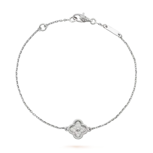 Браслет Van Cleef & Arpels Sweet Alhambra, 1 мотив, белое золото 18 ct, бриллиант