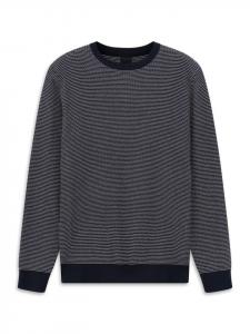 Bugatti Свитер с круглым вырезом, цвет 390-синий