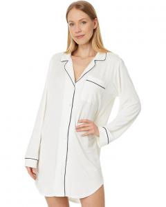 Ночная рубашка Eberjey Gisele Nightshirt, цвет Pure Ivory/Navy