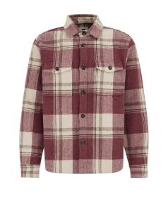 WE Fashion Куртка межсезонная Regular fit в винно-красном цвете