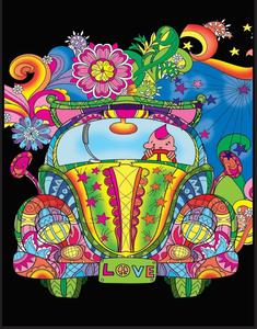 Раскраска Вельвет, жук-хиппи Painting Velvet