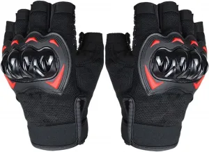 Велосипедные перчатки без пальцев, нескользящие, дышащие, эргономичные, аксессуары для тренировок в жаркую погоду, Rot