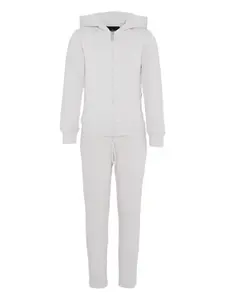 Худи и спортивные штаны с логотипом John Richmond Junior, серый