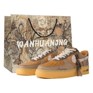 Кроссовки Air Force 1 Slip Low Top для скейтбординга унисекс пшеничного цвета Nike, Wheat