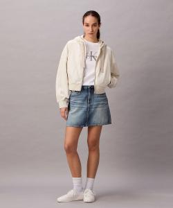 Толстовка Calvin Klein с капюшоном на молнии из махровой ткани 47F296G SS26