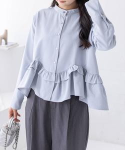 Рубашка без воротника с оборками [Новинка]