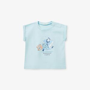 Футболка Benetton с принтом, голубой