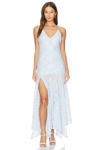 Эрос макси платье Line & Dot, голубой