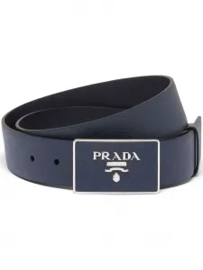 Ремень из сафьяновой кожи Prada, синий