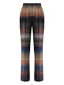 Брюки с узором зигзаг и блестками Missoni, серый