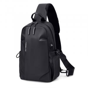 Кроссбоди слинг-сумка из ткани среднего размера мужская разноцветная GOLF, туманный черный