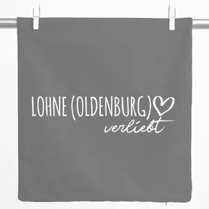 Декоративная наволочка Huuraa Lohne Oldenburg in love gift 40x40 см, серый стальной хлопок, украшение Lohne Oldenburg Hellweg Druckerei