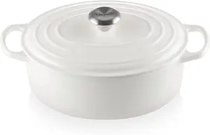 Голландская печь Le Creuset из эмалированного чугунa, 5000 мл, белый