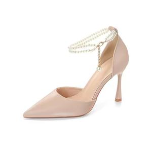 QITUMAUL Тонкие каблуки на шпильке 6,5-9,5 Женские - Нюд, цвет Nude[Heel Height 8.5cm]